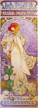 Plakat von Alfons Mucha zur Auffhrung der Kameliendame mit Sarah Bernhardt 1896